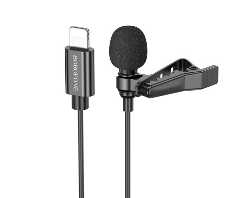 Мікрофон-петличка BOROFONE BFK11 Elegant lavalier microphone iP Black