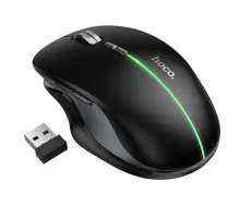 Комп ютерна миша HOCO GM40 Dixon RGB dual-mode wireless mouse(rechargeable version) dark night black mag-6942007654074146165