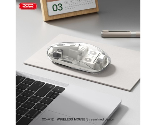 Комп ютерна мишка XO M12 Bluetooth wireless transparent mouse Біла mag-6920680858576140404