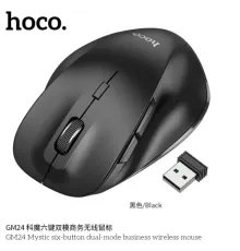 Комп ютерна Миша HOCO GM24 Mystic 6-button 2-mode ws mouse Чорна mag-6931474799432146711