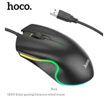 Комп ютерна Миша HOCO GM19 Enjoy gaming luminous wired mouse Чорна mag-6931474784131145046