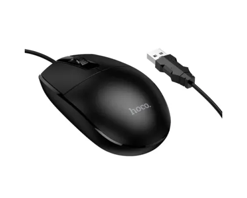 Комп ютерна Миша HOCO GM50 League business wired mouse black mag-6942007668811152117