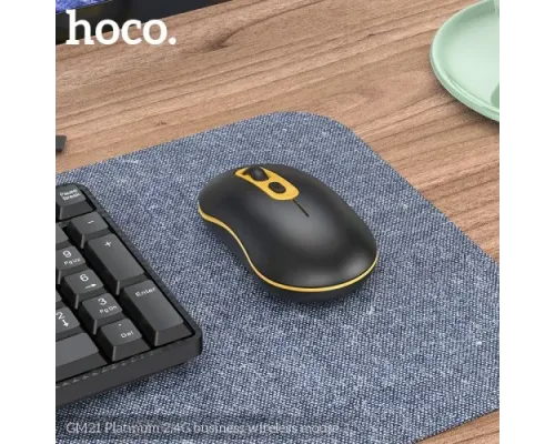 Комп ютерна Миша HOCO GM21 Platinum 2.4G business wireless mouse Чорна mag-6931474790941145047