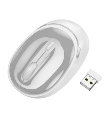 Комп ютерна миша HOCO GM34 Nuevo dual-mode business wireless mouse gray white mag-694200763279960525