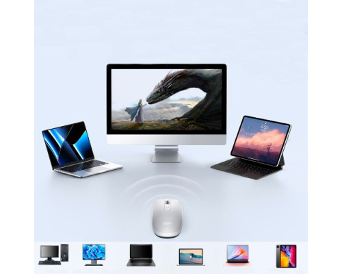 Комп ютерна мишка XO M11 YunShen Glossy Wireless Mouse (AA batteries) Сiрий mag-6920680857371140392