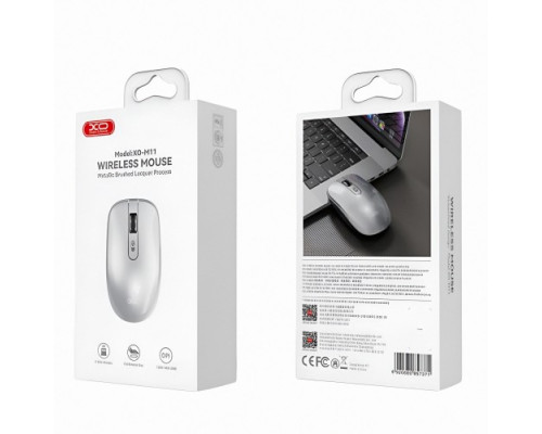 Комп ютерна мишка XO M11 YunShen Glossy Wireless Mouse (AA batteries) Сiрий mag-6920680857371140392