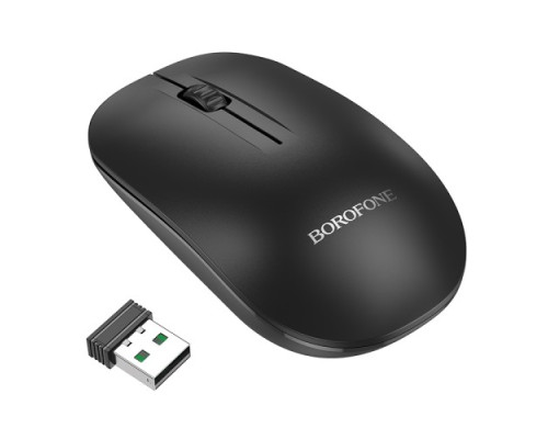 Бездротова оптична миша BOROFONE BG14 Planet 2.4G business wireless mouse чорна mag-6941991113376143322