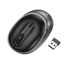 Комп ютерна миша HOCO GM34 Nuevo dual-mode business wireless mouse black metal gray mag-694200763278257971
