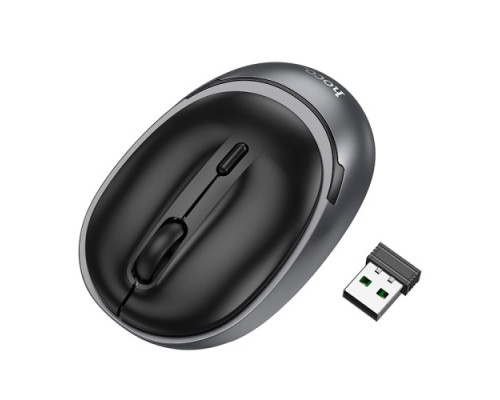 Комп ютерна миша HOCO GM34 Nuevo dual-mode business wireless mouse black metal gray mag-694200763278257971