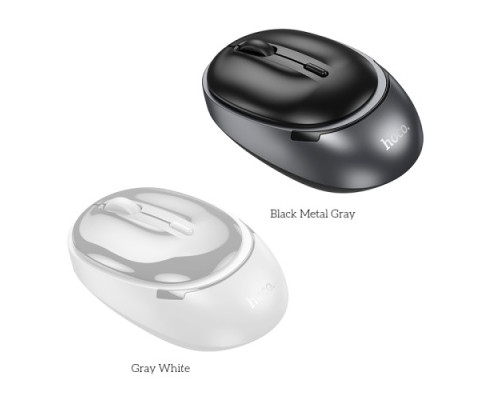 Комп ютерна миша HOCO GM34 Nuevo dual-mode business wireless mouse black metal gray mag-694200763278257971
