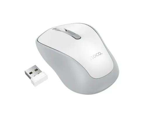 Комп ютерна миша HOCO GM41 Exciting dual-mode business wireless mouse white mag-6942007658621146170