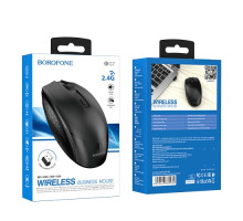 Бездротова оптична миша BOROFONE BG7 Platinum 2.4G business wireless mouse чорна mag-6974443389982138243