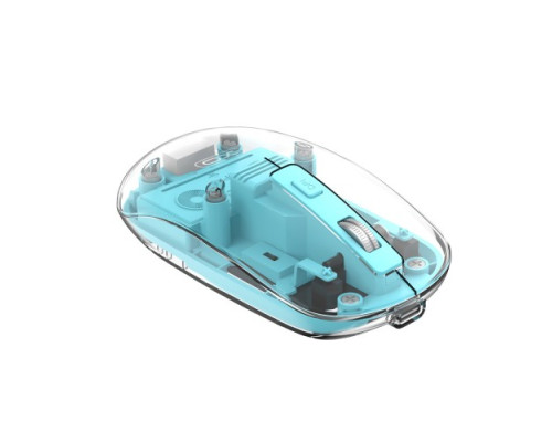 Комп ютерна мишка XO M12 Bluetooth wireless transparent mouse Синя mag-6920680858569138261