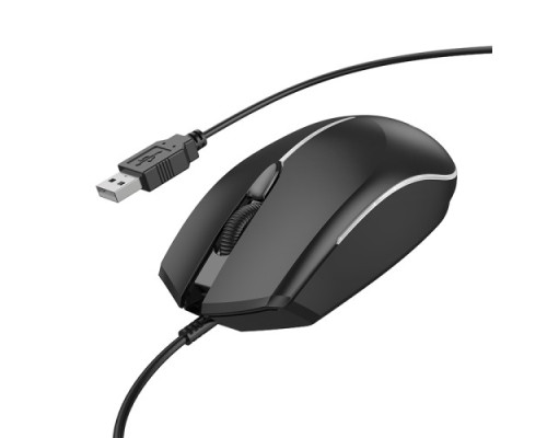 Дротова оптична USB мишка BOROFONE BG10 Soaring game luminous wired mouse чорна mag-6941991102745138220