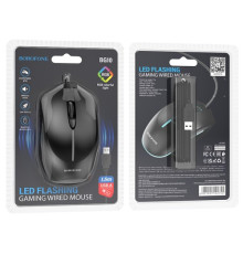 Дротова оптична USB мишка BOROFONE BG10 Soaring game luminous wired mouse чорна mag-6941991102745138220