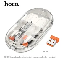 Комп ютерна миша HOCO GM35 General dual-mode silent wireless mouse(battery version) White mag-6942007643986144057