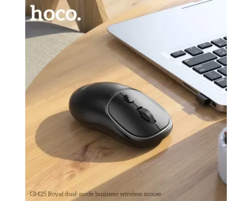 Комп ютерна Миша HOCO GM25 Royal dual-mode business ws mouse Чорна mag-6942007608527146717
