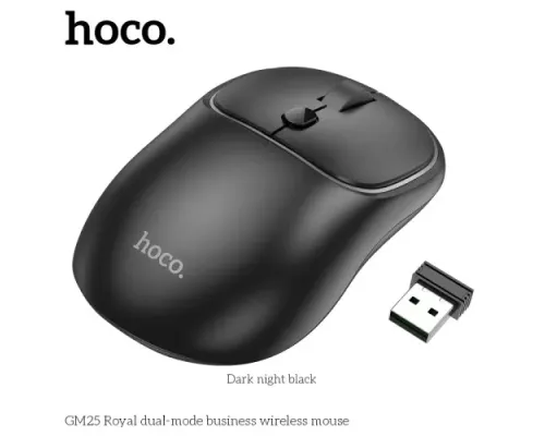 Комп ютерна Миша HOCO GM25 Royal dual-mode business ws mouse Чорна mag-6942007608527146717