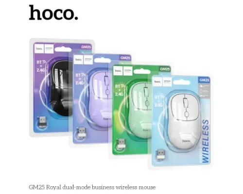 Комп ютерна Миша HOCO GM25 Royal dual-mode business ws mouse Чорна mag-6942007608527146717