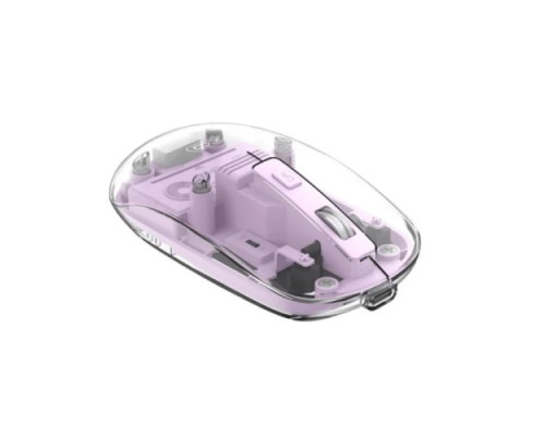 Комп ютерна мишка XO M12 Bluetooth wireless transparent mouse Фіолетова mag-692068085858330218