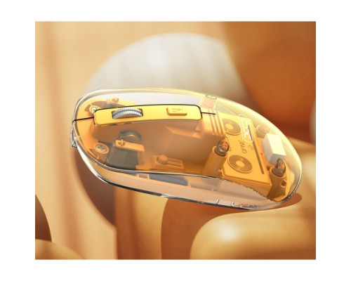 Комп ютерна мишка XO M12 Bluetooth wireless transparent mouse Жовта mag-6920680858590138262