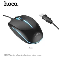 Комп ютерна Миша HOCO GM37 Wonderful gaming luminous wired mouse Black mag-6942007647953144423