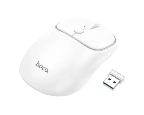 Комп ютерна Миша HOCO GM25 Royal dual-mode business ws mouse біла mag-6942007608534146151