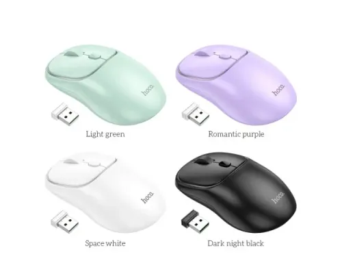 Комп ютерна Миша HOCO GM25 Royal dual-mode business ws mouse біла mag-6942007608534146151
