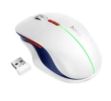 Комп ютерна миша HOCO GM40 Dixon RGB dual-mode wireless mouse(rechargeable version) space white mag-6942007654081145294