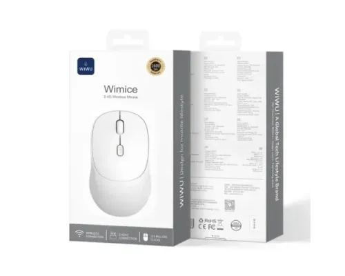 Комп ютерна мишка WiWU WM112 2.4G Wireless Mouse White mag-6976975619490153542