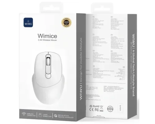 Комп ютерна мишка WiWU WM113 2.4G Wireless Mouse White mag-6976975619513153544