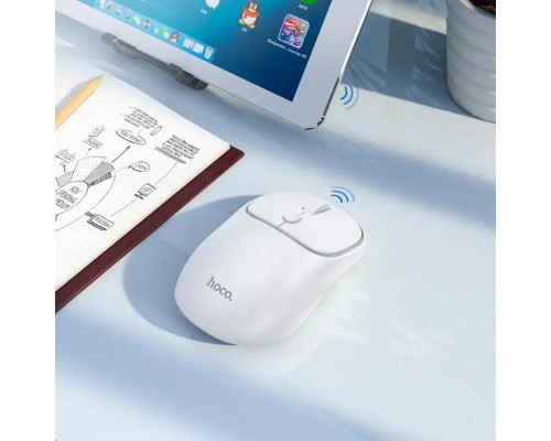 Миша Hoco GM25 Royal dual-mode business wireless mouse Space White