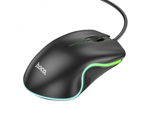 Миша Hoco GM19 Enjoy gaming luminous wired mouse Black