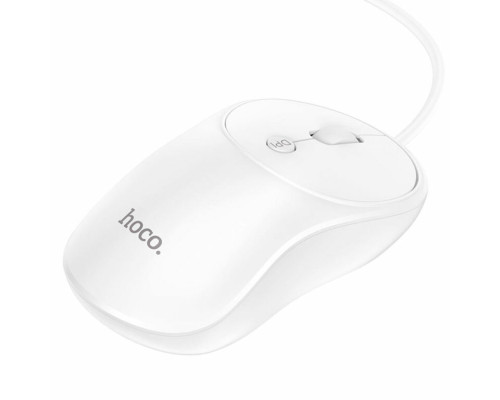 Миша HOCO GM13 Esteem business wired mouse White (6931474757852)