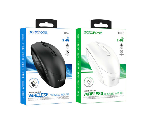 Миша BOROFONE BG7 Platinum 2.4G business wireless mouse White