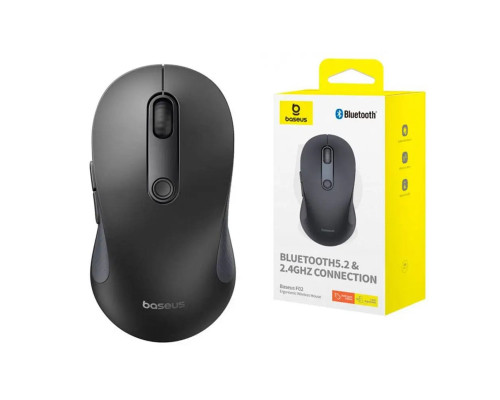 Маніпулятор миша Baseus F02 Ergonomic Wireless Mouse（without Battery） Cluster Black