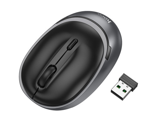 Миша HOCO GM34 Nuevo dual-mode business wireless mouse Black Metal Gray (6942007632782)