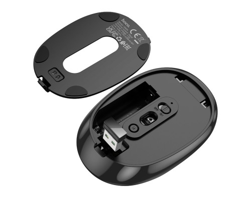 Миша HOCO GM34 Nuevo dual-mode business wireless mouse Black Metal Gray (6942007632782)