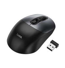 Миша Hoco GM28 2.4G business wireless mouse Black Metal Gray