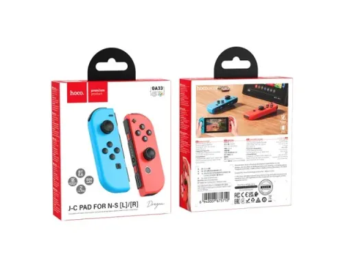Бездротовий ігровий контролер HOCO GA33 Dragon wireless Switch 1st gen joy-con червоний/синій mag-6942007675710153788