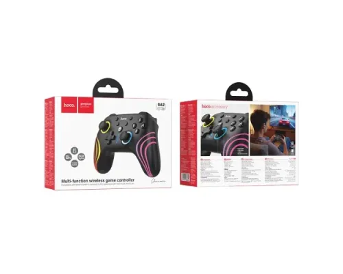 Бездротовий ігровий контролер HOCO GA2 Unicorn multi-function wireless game controller black mag-6942007666602152417