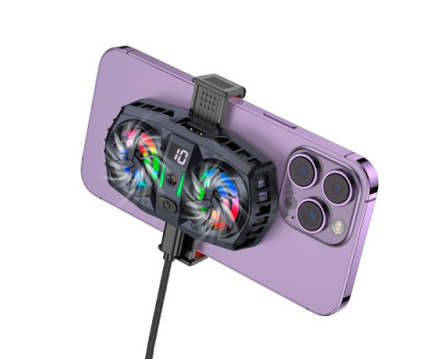 Кулер для телефону НОСО GM36 Mustango mobile phone dual cooler Чорний mag-6942007645058138668