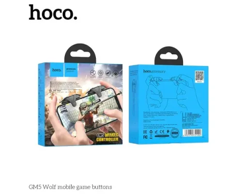 Тригери ігрові для смартфона HOCO GM5 Wolf Mobile game buttons Чорні mag-6931474751492146701