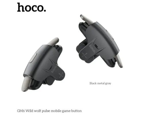 Тригери ігрові для смартфона HOCO GM6 Wild wolf pulse mobile game button Black mag-6931474751959150927