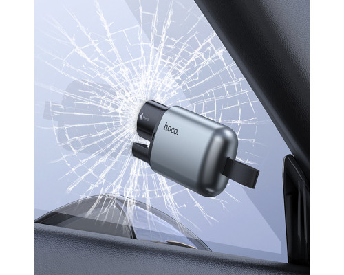 Автомобільний молоток HOCO ZP15 King car safety hammer Metal Gray (6942007644020)