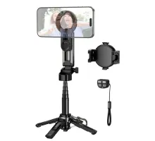 Селфі-палиця трипод HOCO K27 Pro Magic mini live broadcast stand Black mag-6942007668743152828