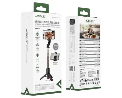 Монопод-трипод ACEFAST E43 selfie stick with automatic tripod Black mag-6974316286141153372
