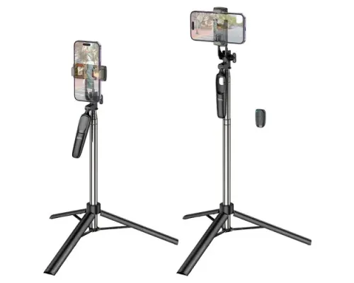 Селфі-палиця трипод HOCO K19 Soul live broadcast holder Black mag-6931474798640144389