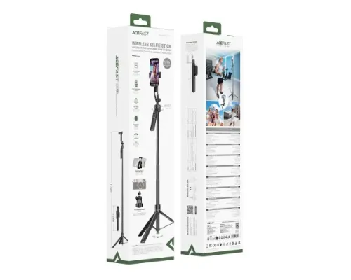 Монопод-трипод ACEFAST E41 selfie stick with automatic tripod and face tracking Black mag-6974316286172153843