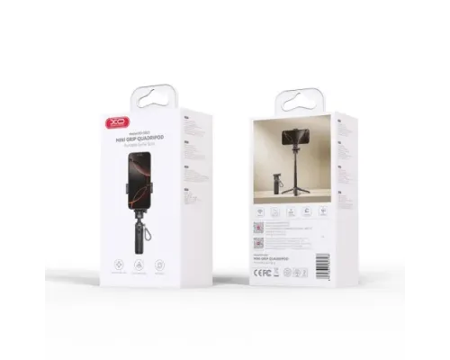 Монопод XO SS21 (LW) (with light) 4-in-1 Multi-function Mini Bluetooth Selfie Stick Чорний mag-6975837585812147346